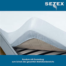SETEX, Molton, coprimaterasso, con Elastico agli Angoli, di Colore Bianco, 1308, Cotone, Bianco, 180 x 200 cm