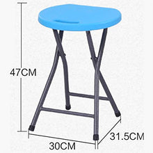 SHANCL Sgabello Pieghevole in plastica Sgabello Sedia Sedia per la casa Sgabello Alto per Adulti Panchina Semplice Portatile Semplice Moda Creativa (Color : Black)