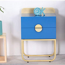 RCLD Comodini Toilette Armadio in Ferro forgiato Camera da Letto Ferro + Metallo (Color : Blue, Size : 40 * 35 * 60cm)