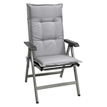 Beautissu Cuscino per Sdraio e Sedia da Giardino Base HL 120x50x6cm - Cuscino per sedie Sdraio e poltrone da Giardino - Cuscino Seduta da Esterni ed Interni - Grigio Chiaro