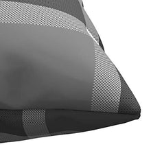 vidaXL Cuscini Decorativi 4 pz a Quadri Grigi 50x50 cm in Tessuto