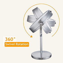 ZMIN Specchio per Il Trucco, 7Inch ingrandimento Specchio con Double Sided Luce 1X / 10X LED Specchio da rasatura Funzionamento a Batteria