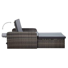 SKM Set Divani da Giardino 2 pz con Cuscini in Polyrattan Grigio (29kg)