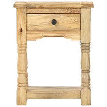 vidaXL Comodino 40x35x50 cm in Legno Massello di Mango