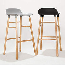 MYAOU Sgabelli da Bar Neri, mobili per la casa da Cucina Sedie da Bar in plastica con Schienale Basso e poggiapiedi Sgabello appollaiato per cucine Colazione da Pub