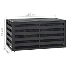 vidaXL Contenitore per Giardino in Alluminio 100x50x50 cm Antracite
