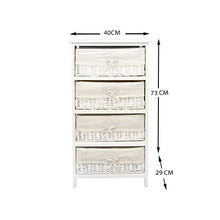 KB8 Cassettiera con 4 cassetti Bianco 29x73x40 cm