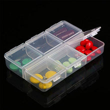 2pcs Portatile Vuoto Storage Clear 6 Cellule Pillola Medicina Drug Storage Caso di Plastica