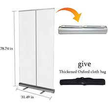 WAWB 80 CM X 200 CM Pop Up Pull Up Roller Banner Trasparente/Trasparente PVC Mobile Protezione da Starnuto Scudo Scudo Portatile Barriera Schermo Protettivo Divisore in Plastica