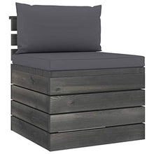 FAMIROSA Set Divani da Giardino su Pallet 2 pz con Cuscini Massello Pino-1659