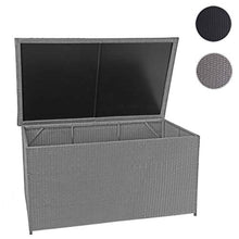 Mendler Baule Contenitore da Esterno HWC-D88 polyrattan ~ Basic 950l Grigio