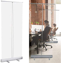 Topniu. (Utilizzo di Business) Schermo di protezione per pavimenti a pavimento, rullo Pull Up Banner trasparente, schermata Sneeze Guard, (1000 mm x 2000mm) Schermo di sicurezza trasparente, pannello