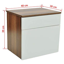 FAMIROSA Comodini Set 2 pz con 1 Cassetto Marrone/Bianco