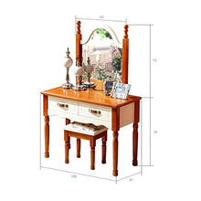 Zhicaikeji Tovaglia Dresser-Pack Toletta con Specchio E Sgabello Multifunzione Rivestito in Legno Camera da Letto Comò (Color : Brown, Size : One Size)