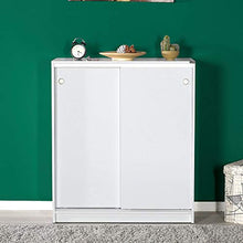 ADORE Diamond Armadio Multiuso, Pannello di truciolato, Bianco, 91x105x37 cm