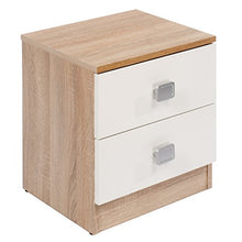 Studio Decor Champion Comodino, Legno, Color Cambria e Bianco, 44x43x34 cm