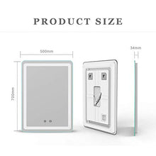Specchio da bagno Bagno specchio con luce Bagno specchio 50x70 cm Make-up specchio Hotel ingegneria bagno Ospiti WC con luce Smart specchio