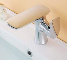 HYY-YY - Miscelatore per lavabo quadrato Innovationhot e freddo sotto il lavabo, in rame fine