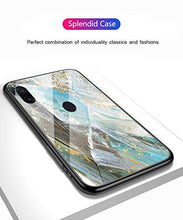 Suhctup Compatibile con Xiaomi Redmi 8A Custodia Protettiva in Vetro Temperato 9H + Cornice Paraurti in TPU Silicone Morbido Assorbimento Degli Urti a 360 Gradi Protezione -Marmo 2