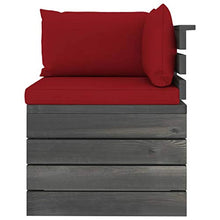 vidaXL Set Divani da Giardino su Pallet 6 pz con Cuscini Massello Pino