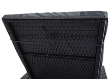 Mendler Lettino Regolabile da Esterno Carrara Alluminio polyrattan Antracite con Cuscino Grigio