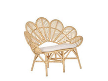 Beliani Panca da Giardino in Rattan Naturale Stile Boho da Giardino Florentine
