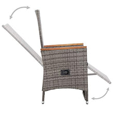 FAMIROSA Set Divani da Giardino 3 pz con Cuscini in Polyrattan Grigio-9365