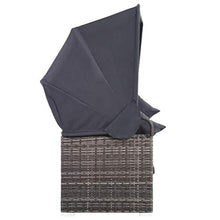 SKM Set Divani da Giardino 7 pz con Cuscini in Polyrattan Grigio (62.2kg)