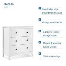 Belupai - Cassettiera con 3 cassetti, colore: Bianco