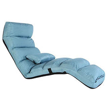 NXYJD Sofà Pigro, Piegatura Semplice Divano Letto, Balcone Bovindo Piccolo Sdraio da Spiaggia, Blu