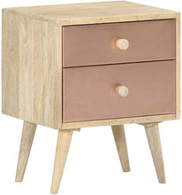 Comodino Letto gabinetto Comodino 40x35x50 Cm Solido Mango Legno Hyococ