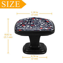 Cuore freccia cerchietto fiore amore Pomelli per Porta Set di 4 Pomelli per Mobili Manopole per Cassetti Cucina Armadio Vetro