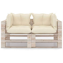 vidaXL Divano da Giardino Pallet 2 Posti con Cuscini in Legno di Pino