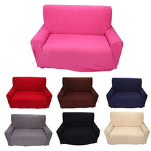 Dirgee 3 posti Divano Copri 7 Colori Solidi Full slipcover slipcover Tessuto Elasticizzato Divano Soft Cover Cover del Divano protettore Facile Misura per la casa mobili per la casa Lavabile, Rosso