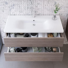 bonussi Mobile Bagno Sospeso 100 cm Lavabo e Specchio Mendel Olmo Terra