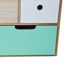 Druline Mini Cassettiera Cassettiera Armadietto Legno Shabby Chic 4 Cassetti Armadio Colorato