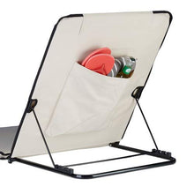 Relaxdays 10023465_127 Sdraio Mare XXL Lettino Prendisole Imbottito con Cuscino Stuoia da Spiaggia Regolabile con Custodia Beige