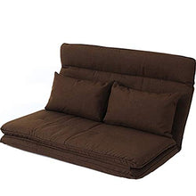 Zhangming WWW Divano Letto Pigro Regolabile Pieghevole Doppio Tempo Libero Multifunzione (Grigio) (Colore : Coffee)