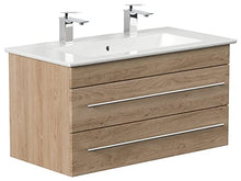 Mobile bagno ,lavabo Villeroy & Boch Venticello 100cm rovere chiaro,doppio