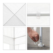 Relaxdays Gazebo/Tenda per Esterni, Quadrata, Bianco, 300x300x250 cm