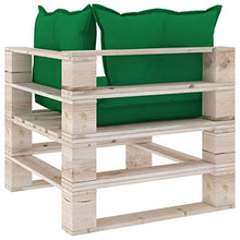 FAMIROSA Divano Angolare da Giardino in Pallet con Cuscini Legno di Pino-6061