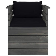 vidaXL Set Divani da Giardino su Pallet 7 pz con Cuscini Massello Pino