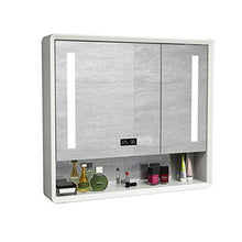 BXSZVOK Armadio per Lo Specchio da Bagno con Funzione Luce e sfoggando, 9 partizione, Armadio di accumulo di Grande capacità,120cm