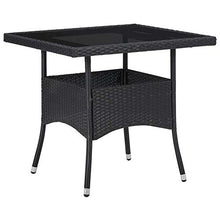Festnight 3 pz Set Mobili da Pranzo per Giardino, Salotto da Giardino, Tavolo da Giardino con Sedie, in Polyrattan e Vetro Nero