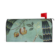 Un Teal Of Bird Chinoiserie magnetico dal design unico, copre la cassetta delle lettere per giardino, cortile, dimensioni standard 53 x 45 cm