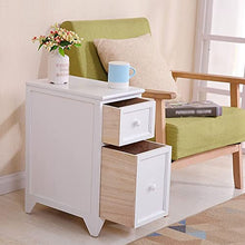Comodino HAIZHEN Armadio Stretto, for Camera da Letto, Piccolo Tavolo 2 cassetti/Completamente assemblato/Risparmia Spazio (Size : 25 * 40 * 53cm)
