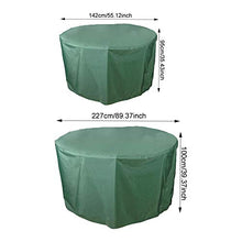 Amusingtao, copertura per mobili da esterni, copertura rotonda per tavolo da giardino, antivento, impermeabile, per mobili da esterni, grande copertura