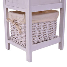 LICHUAN Comodino Moderno Comodino Camera da Letto Comodino Mini Due Piani 1 Cassetto Armadio In Legno Con Cesto Bianco Fine Tavolo Facile Da Assemblare