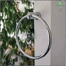 LH Handy ring muro - Portasciugamani appendino da muro, in acciaio, ideale anche per legno e cartongesso - 100% Made in italy - cromato