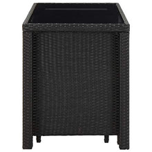 SKM Set da Pranzo da Giardino 5 pz con Cuscini in Polyrattan Nero (41kg)